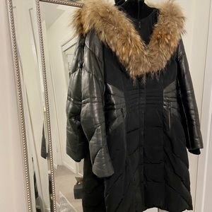 Black winter parka